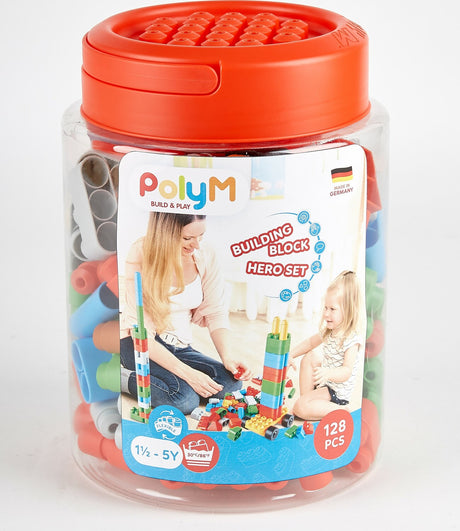 PolyM 128 Piece Building Block Set