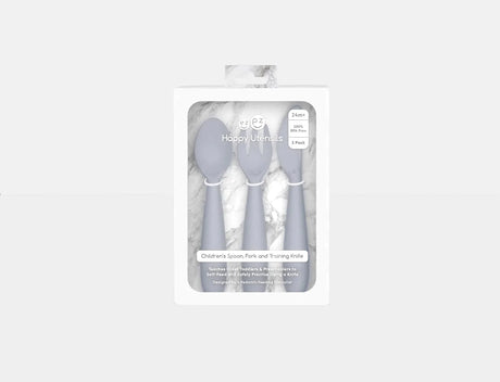 Ezpz Happy Utensils - Pewter
