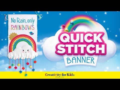 Quick Stitch Banner Rainbow