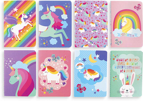 Mini Pocket Pal Journals - Unique Unicorns (Set of 8)