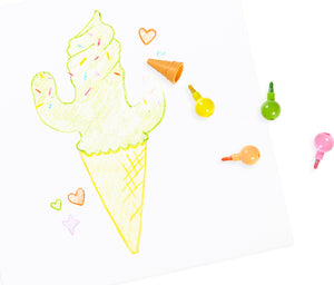 Ice Cream Scoop Crayon Eraser