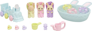 Calico Critters Triplets Baby Bathtime Set