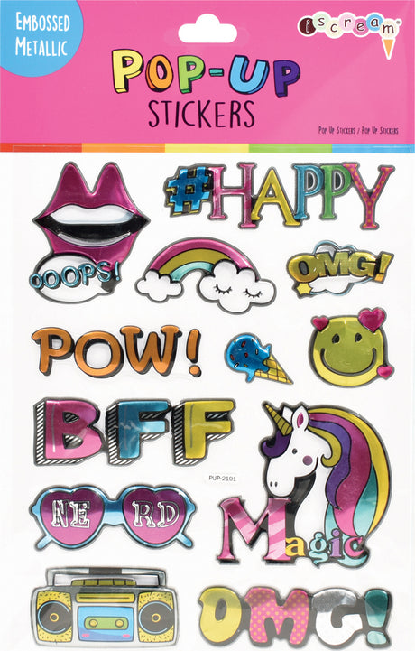 Happy Pop-Up Stickers