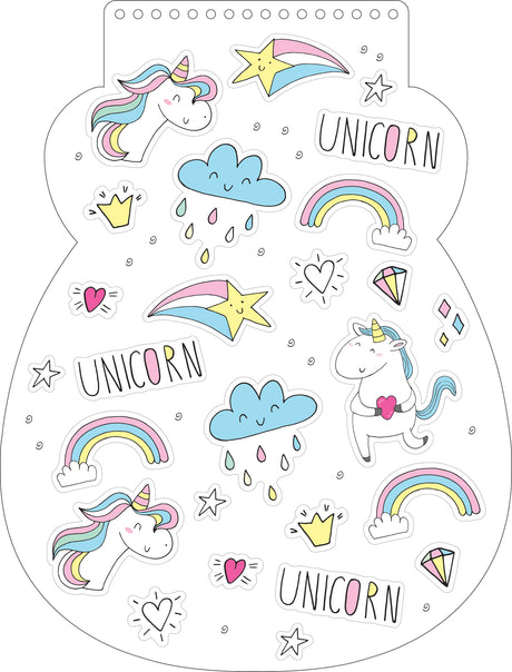 Unicorn Giant Sketch Pad Stickers