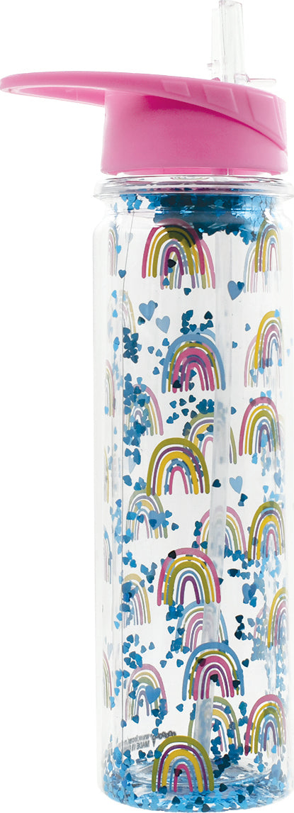 Rainbows And Hearts Water Bottle