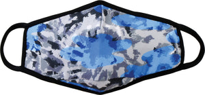 Blue Tie Dye Face Mask - Children's Size