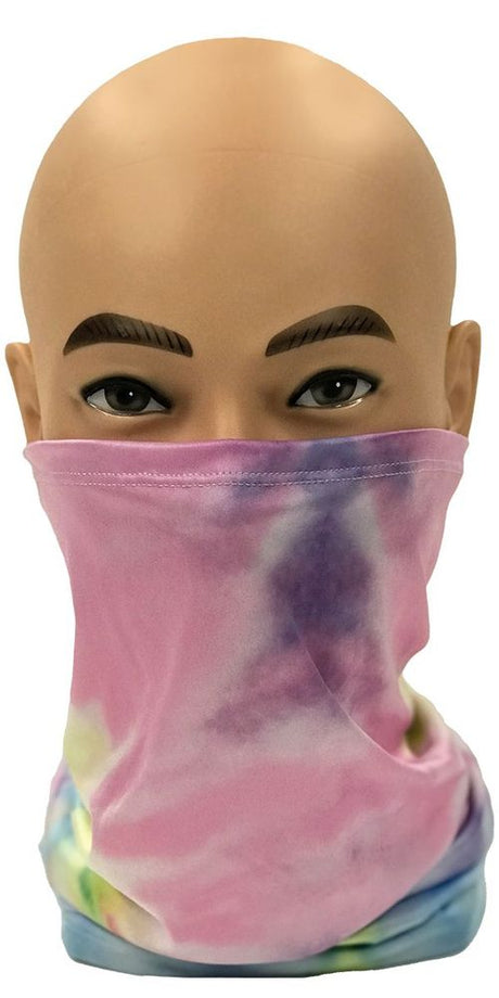 Pastel Tie Dye Gaiter Face Mask - Adult Size