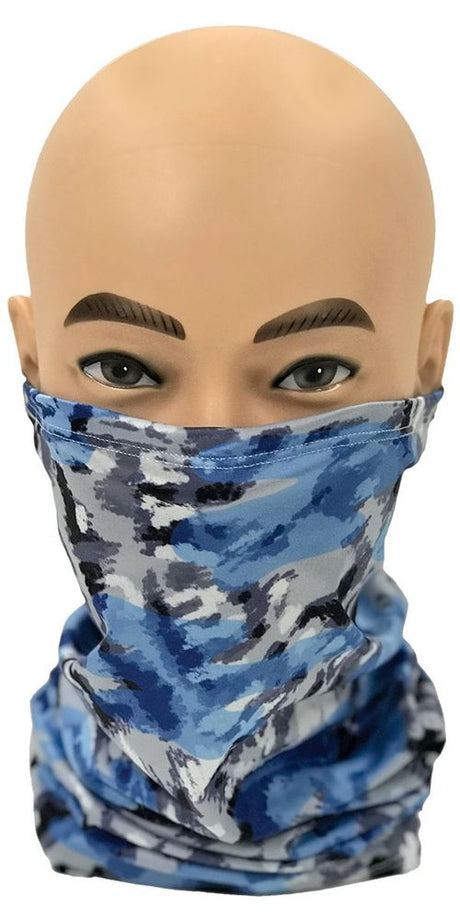 Blue Tie Dye Gaiter Face Mask - Children's Size