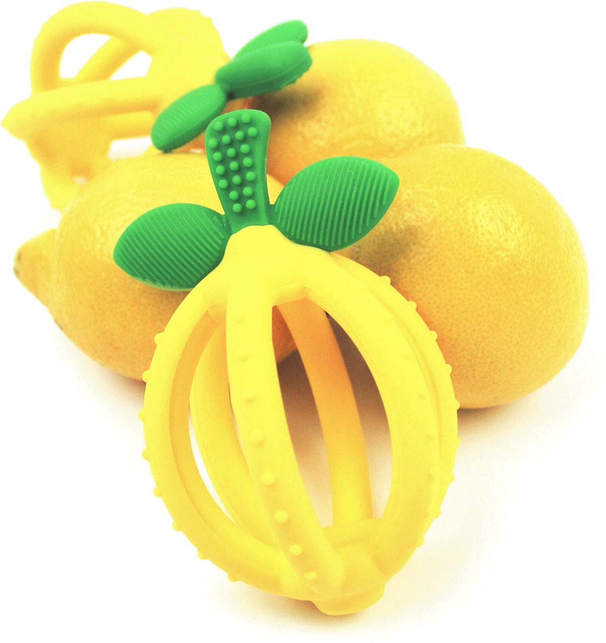 Teething Happens - Silicone Teether - Lemon Drop Teether Ball