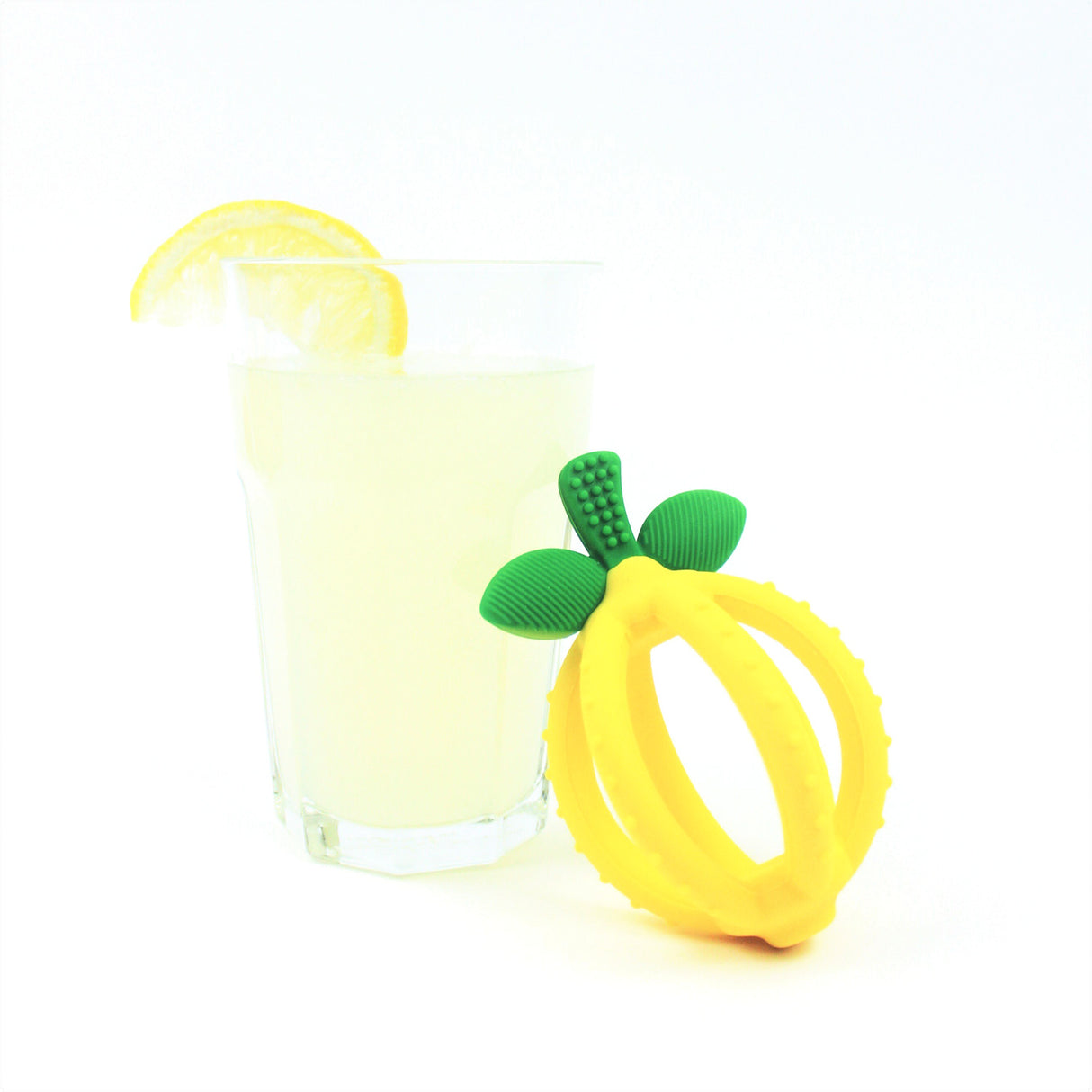 Teething Happens - Silicone Teether - Lemon Drop Teether Ball