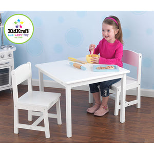 Aspen Table and 2 Chair Set - White