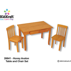 Avalon Table and 2 Chair Set - Honey
