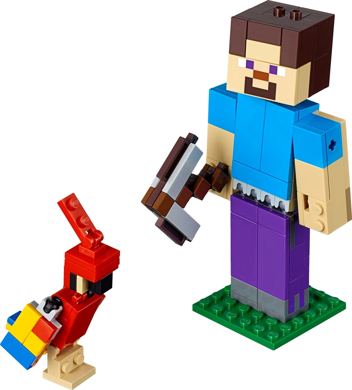 LEGO Minecraft: Steve BigFig with Parrot