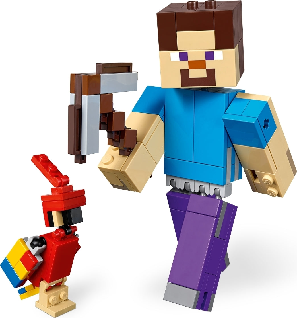 LEGO Minecraft: Steve BigFig with Parrot