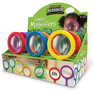 Primary Science Jumbo Magnifiers, Set of 12 in Display (without stand)