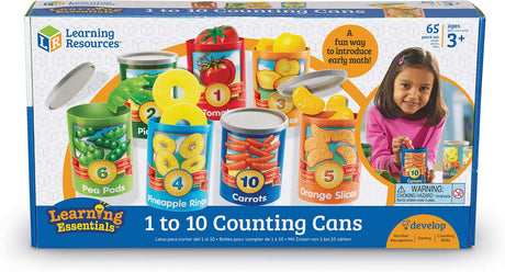 1 to 10 Counting Cans