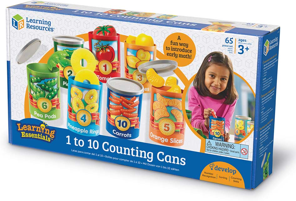 1 to 10 Counting Cans