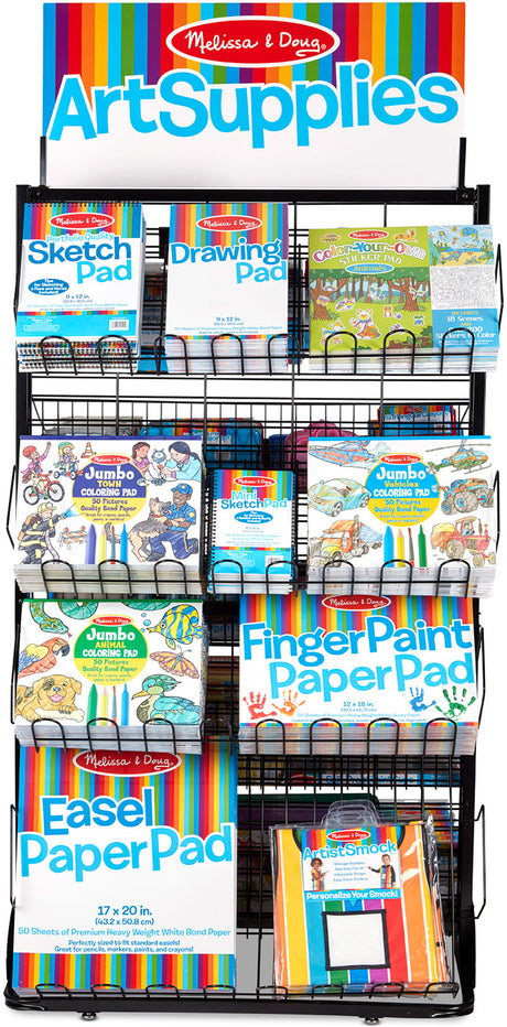 Art Supplies Display Rack