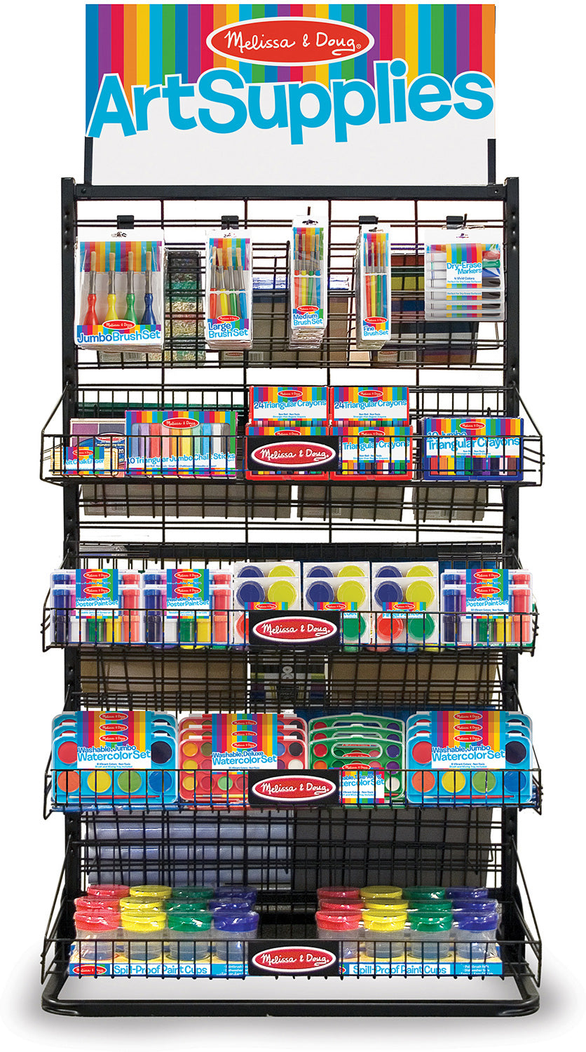 Art Supplies Display Rack