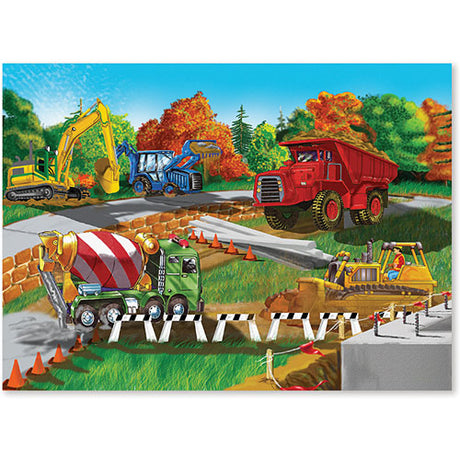 0030 PC Construction Site Cardboard Jigsaw