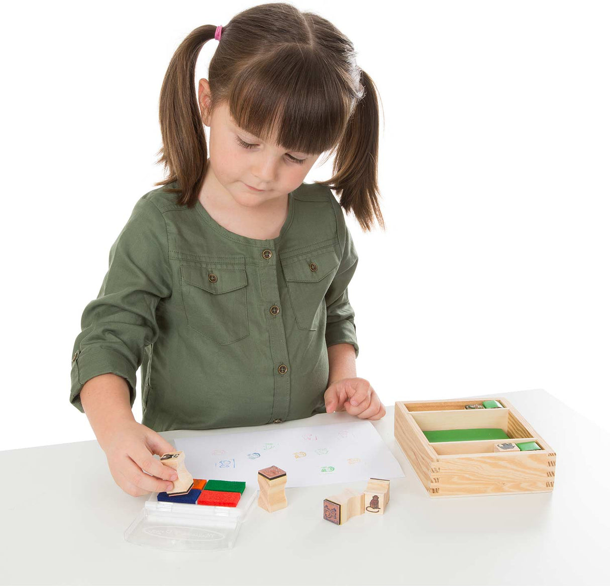 Wooden Stamp Set - Baby Zoo Animals