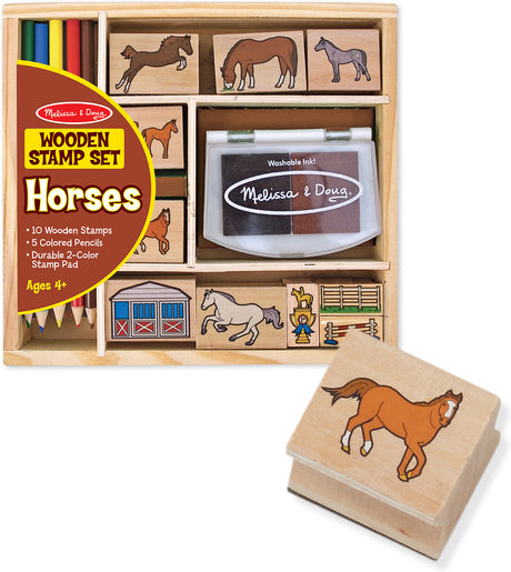 Wooden Stamp Set - Horses