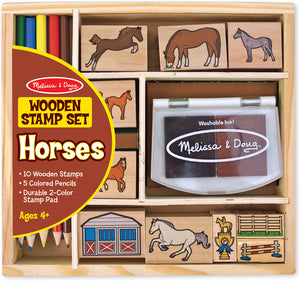 Wooden Stamp Set - Horses