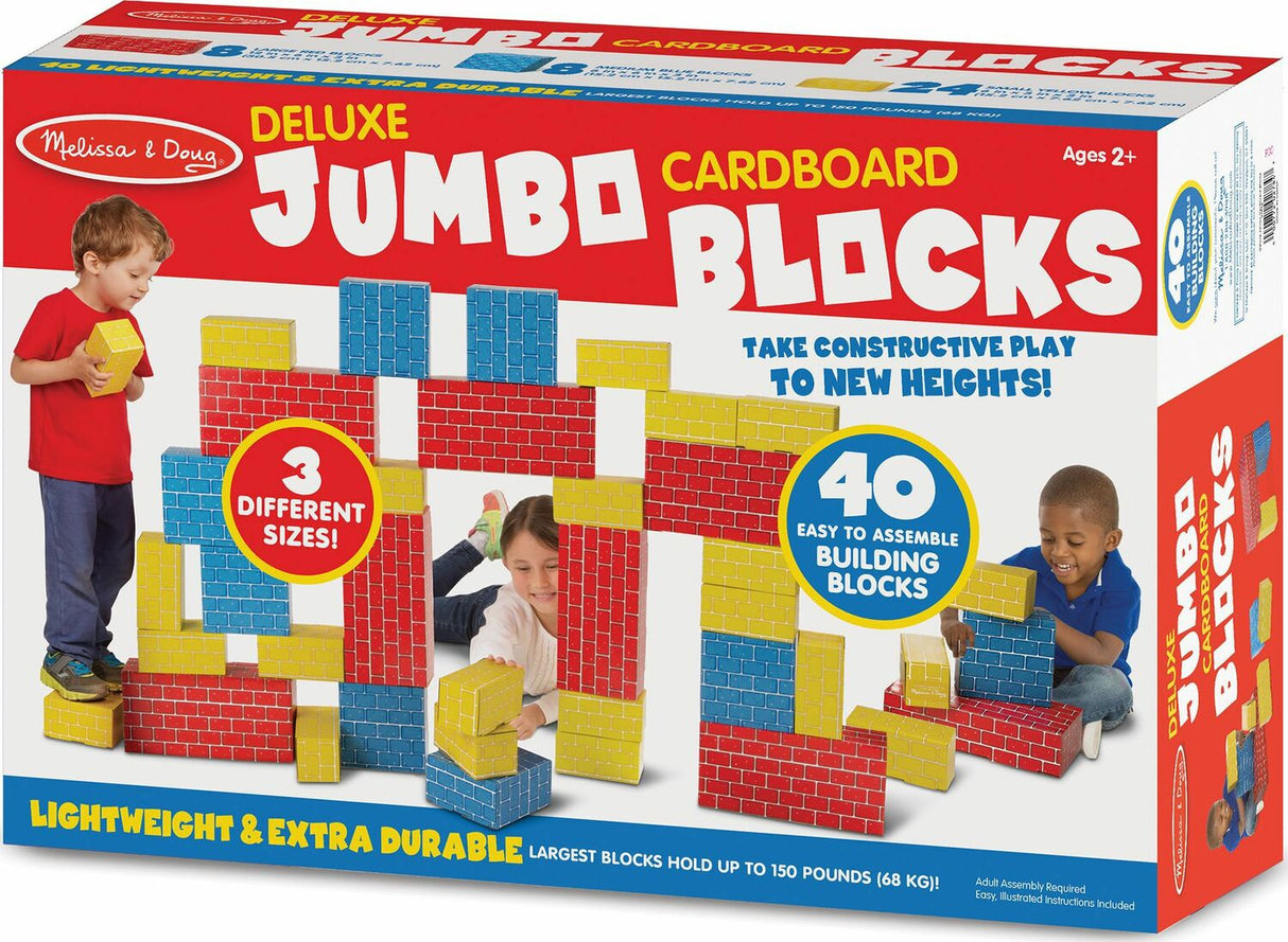 Deluxe Jumbo Cardboard Blocks - 40 Pieces