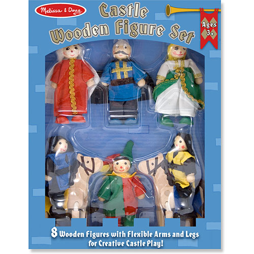 Castle Wooden Figure Set - Gingerbread House Toys