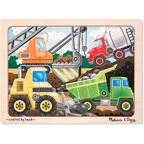 Construction Site Wooden Jigsaw Puzzle - 12 Pieces