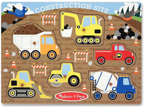 Construction Site Peg Puzzle - 6 Pieces