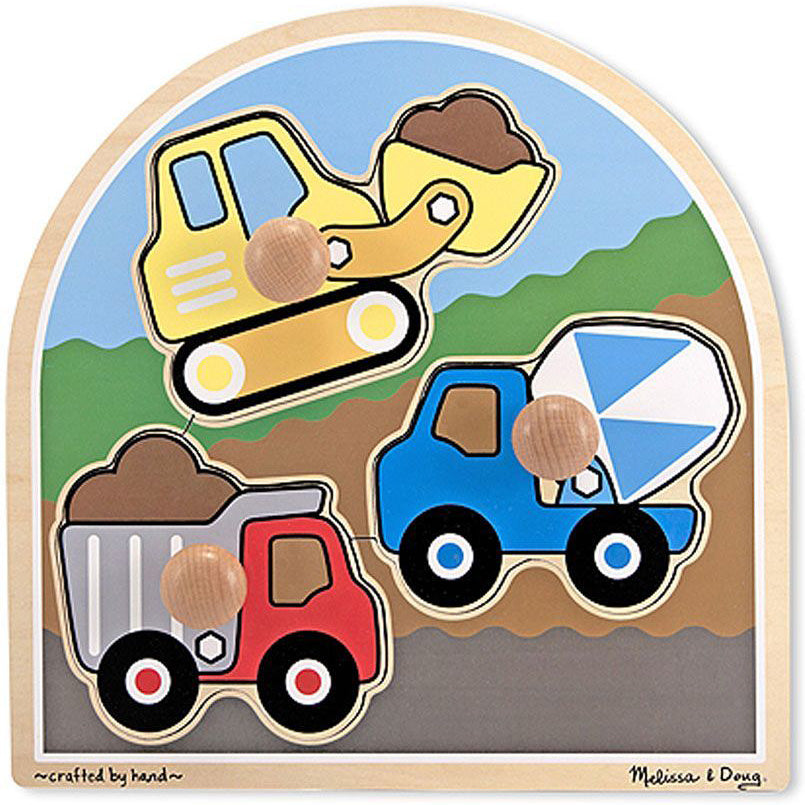 Construction Site Jumbo Knob Puzzle - 3 pieces