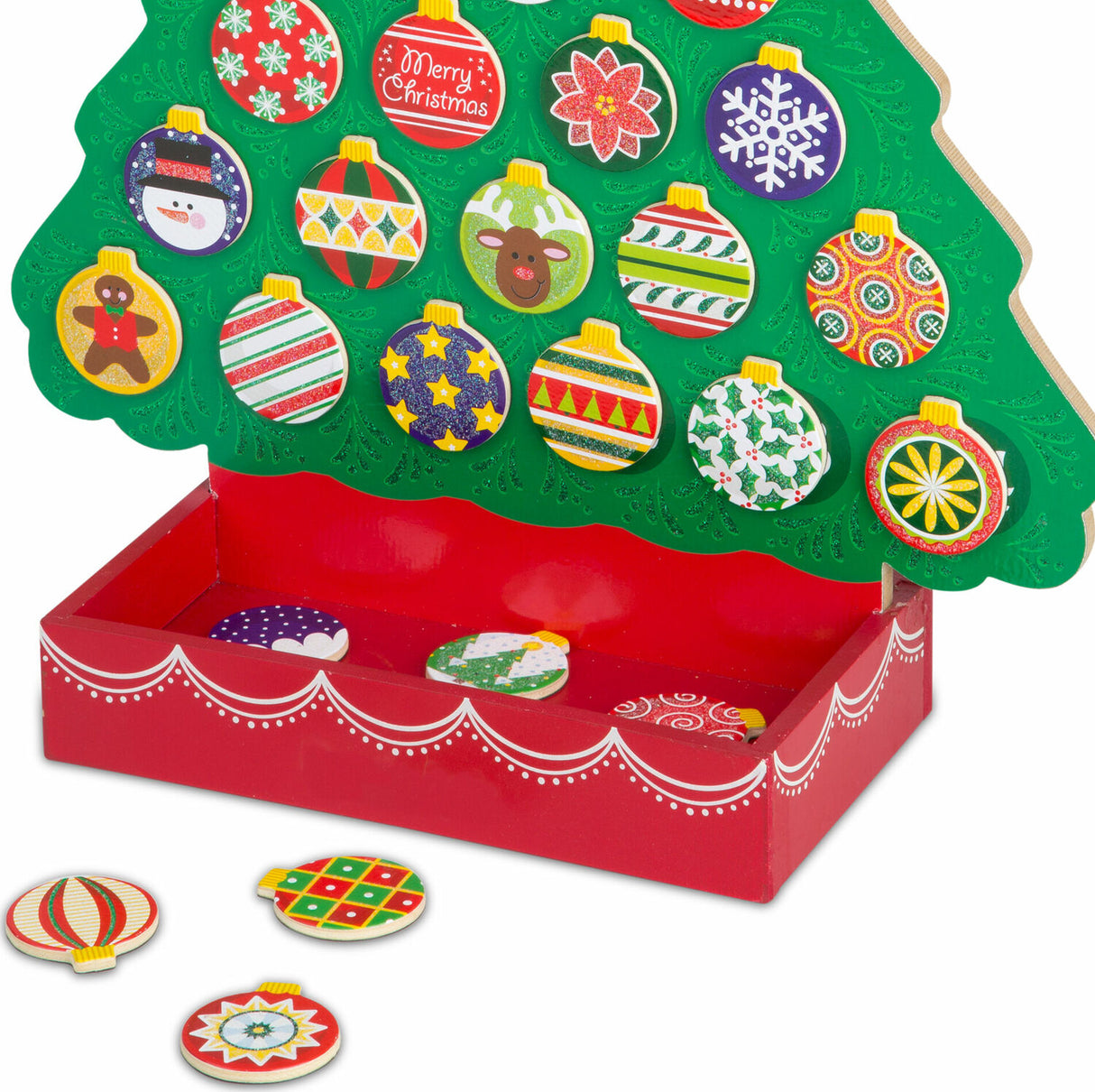 Countdown to Christmas Wooden Seasonal Calendar