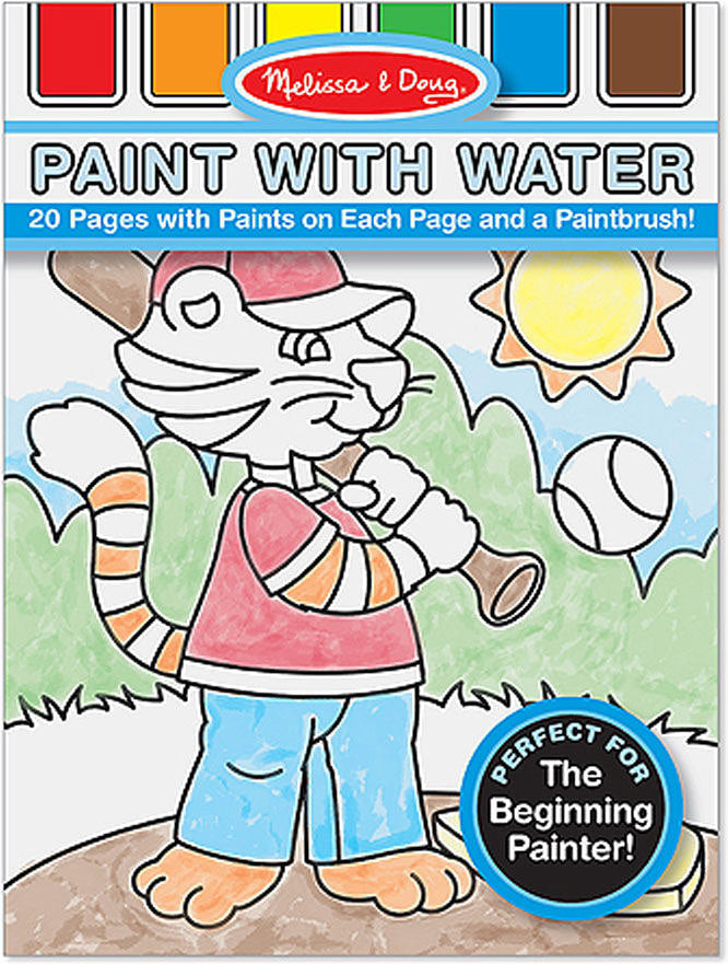 Paint With Water Kids' Art Pad With Paintbrush - Sports, Playtime, Circus, and More