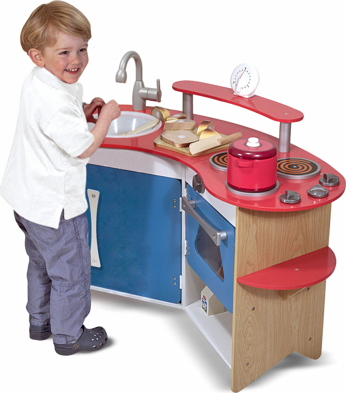 Cook's Corner Wooden Play Kitchen