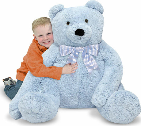 Jumbo Blue Teddy Bear - Plush