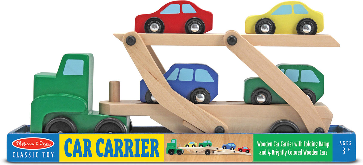 Car Carrier Truck & Cars Wooden Toy Set