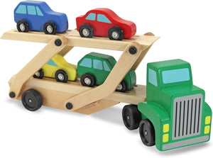 Car Carrier Truck & Cars Wooden Toy Set