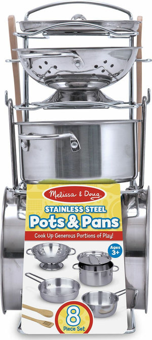 Let's Play House! Stainless Steel Pots & Pans Play Set