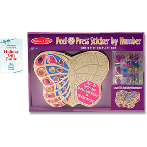 Peel  Press Sticker By Number  Butterfly Treasure Box