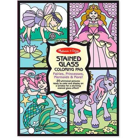 Stained Glass Coloring Pad - Fairies