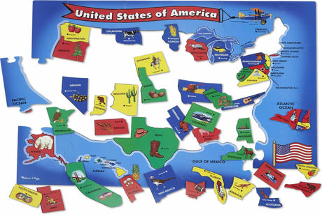 U.S.A. (United States) Map Floor Puzzle - 51 Pieces