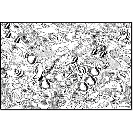 Jumbo Color-in Poster  Tropical Sea Life
