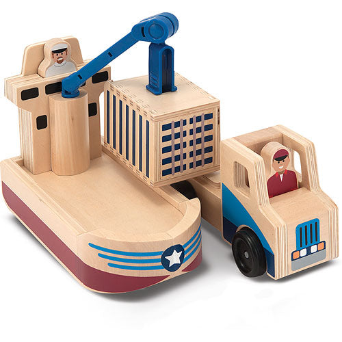 Whittle World  Cargo Ship  Truck Set