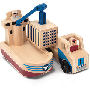 Whittle World  Cargo Ship  Truck Set