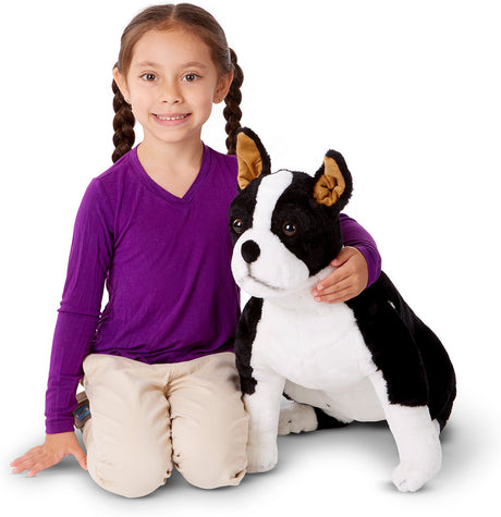 Boston Terrier Dog Giant Stuffed Animal