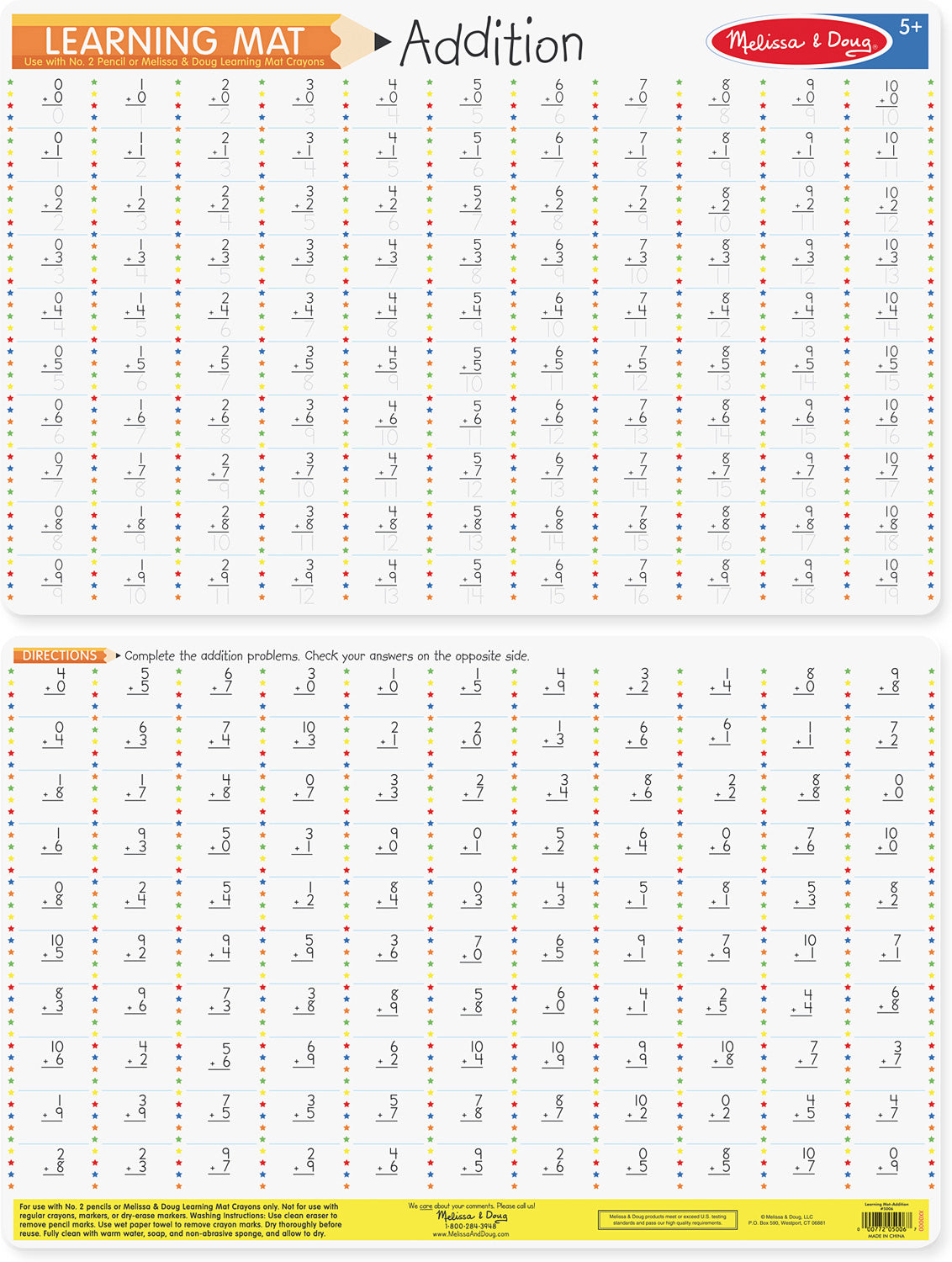 Addition Problems Write-A-Mat (Bundle of 6)