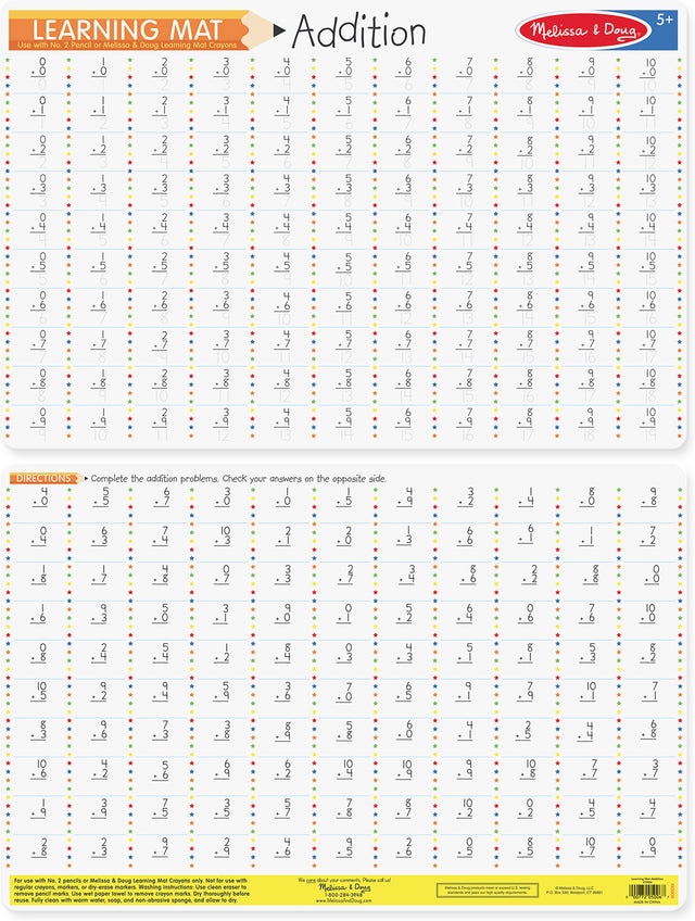 Addition Problems Write-A-Mat (Bundle of 6)