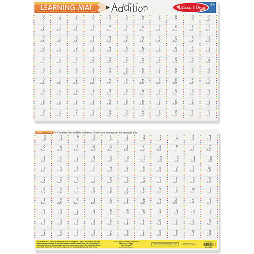 Addition Problems Write-A-Mat (Bundle of 6)