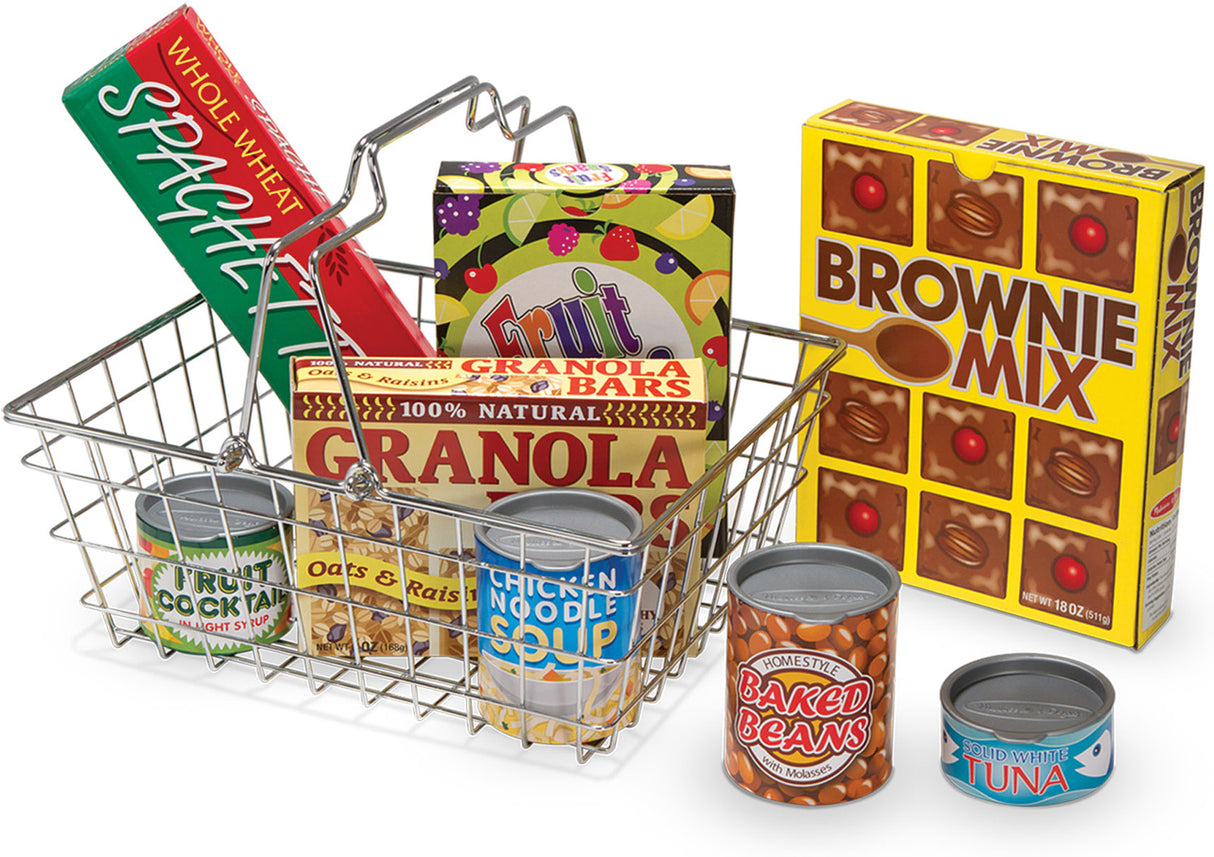 Let's Play House! Grocery Basket with Play Food